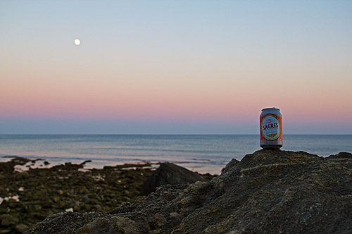 Einheimisches Bier bei Vollmond :)